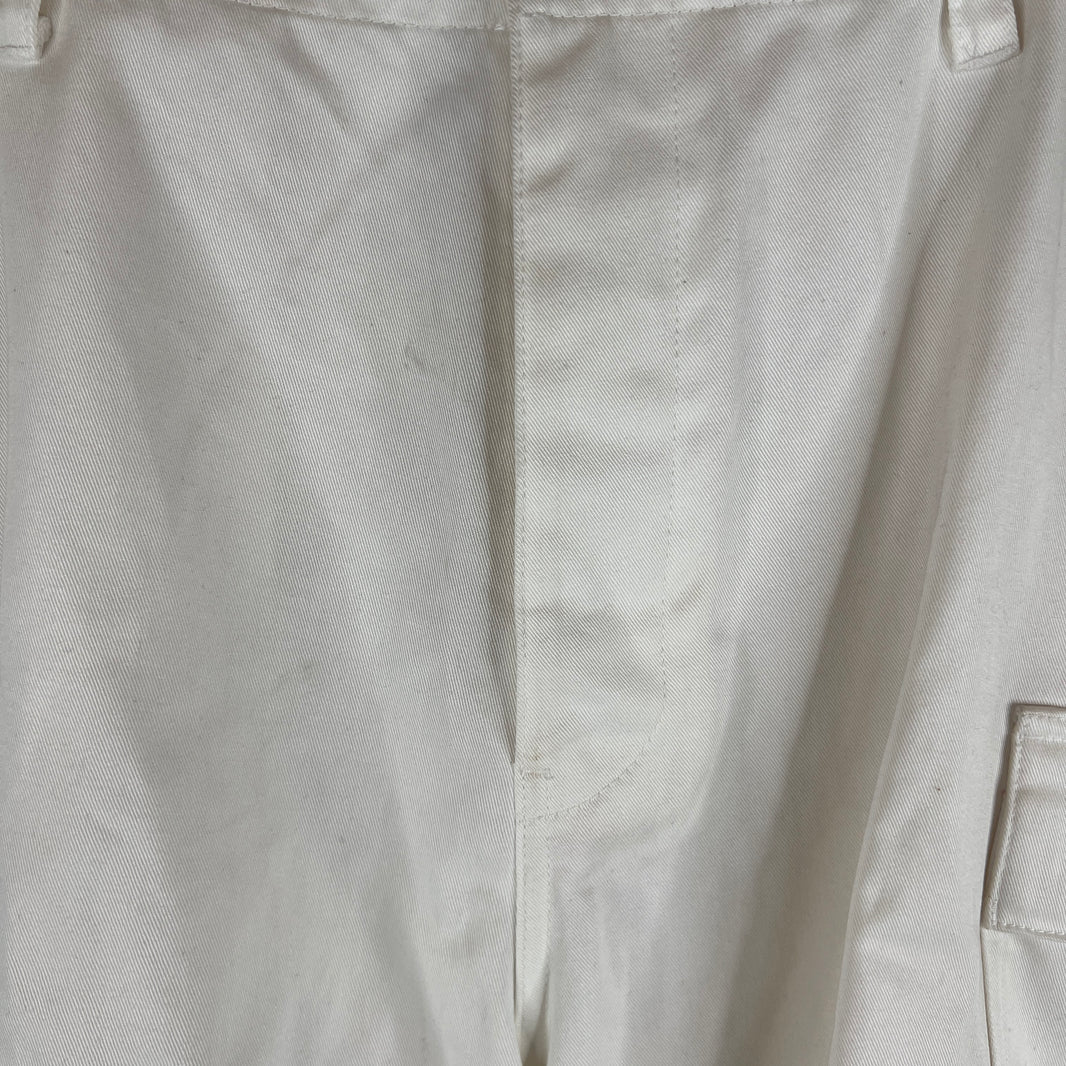 Balenciaga White Kick Knee Cargo Trousers