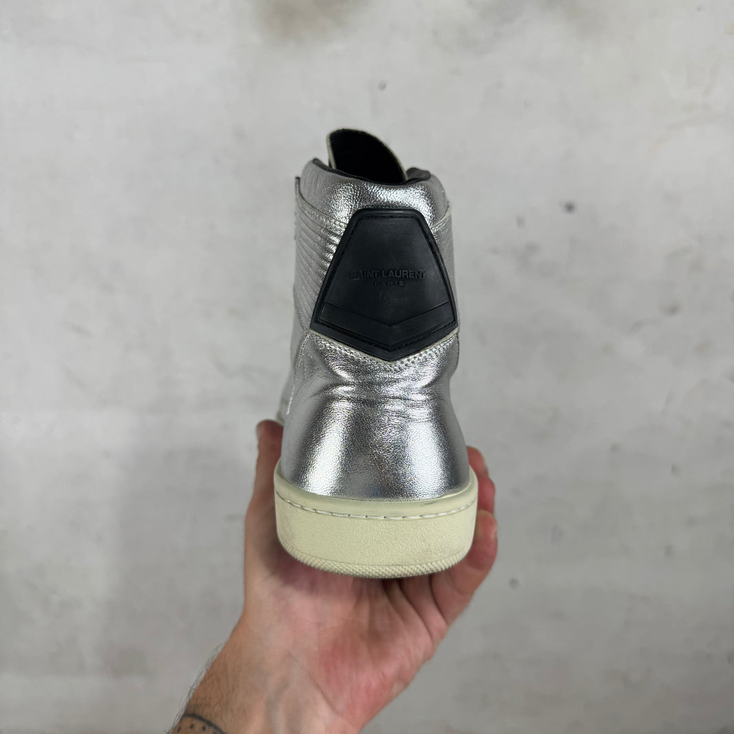 Saint Laurent Silver SL/24H High Sneakers