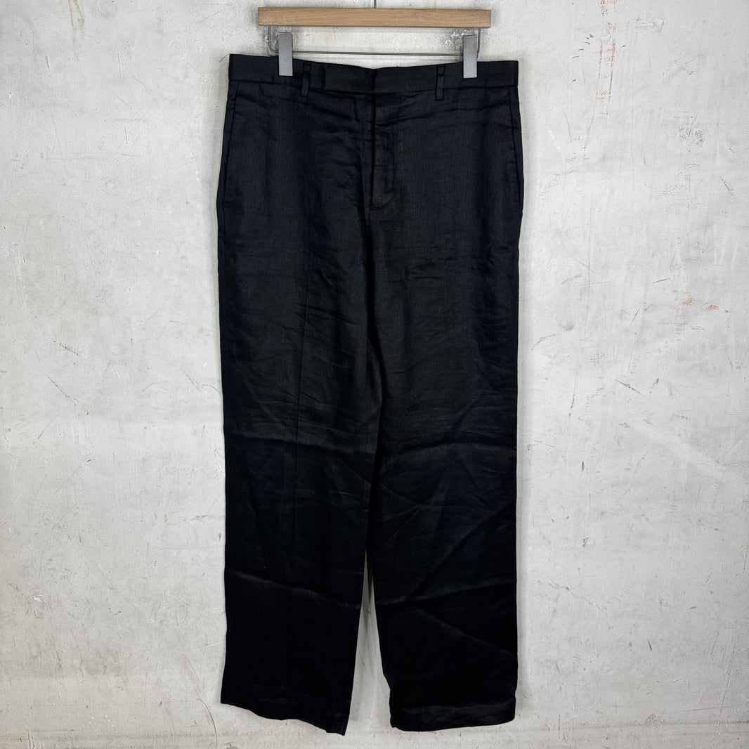 Rick Owens Linen Loose Straight Trousers