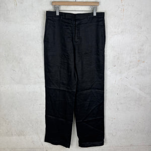 Rick Owens Linen Loose Straight Trousers