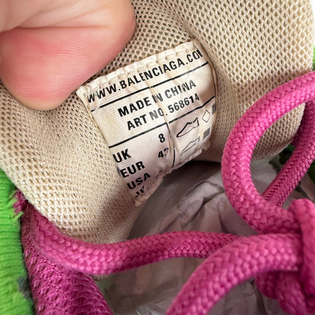 Balenciaga Pink/Green Track 2 Sneakers