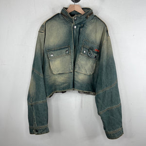 Martine Rose Cropped D-Ring Denim Jacket