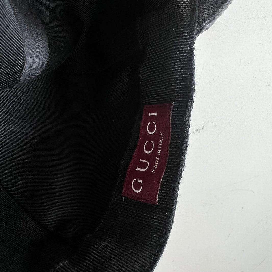 Gucci Black Monogram Web Hat