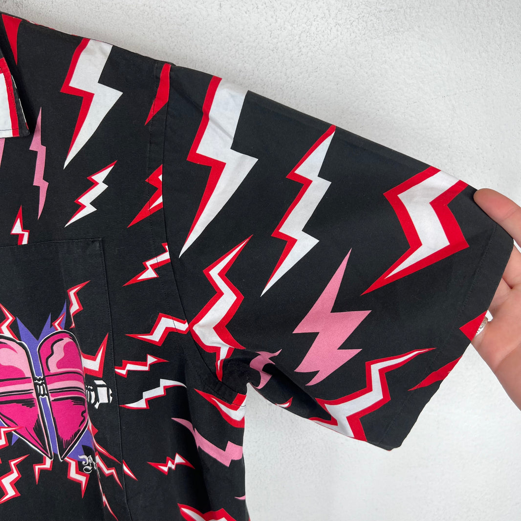 Prada Lightning Hearts Button Up Shirt