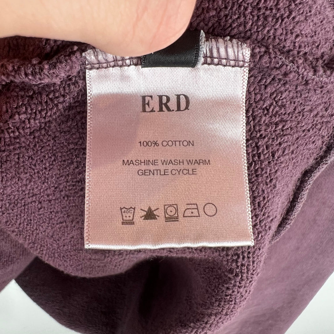 ERD Wine Distressed Logo Hoodie