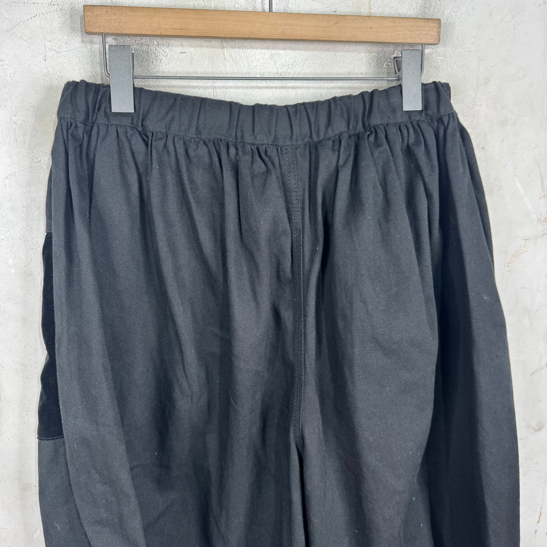 CDG Black Patchwork Balloon Shorts