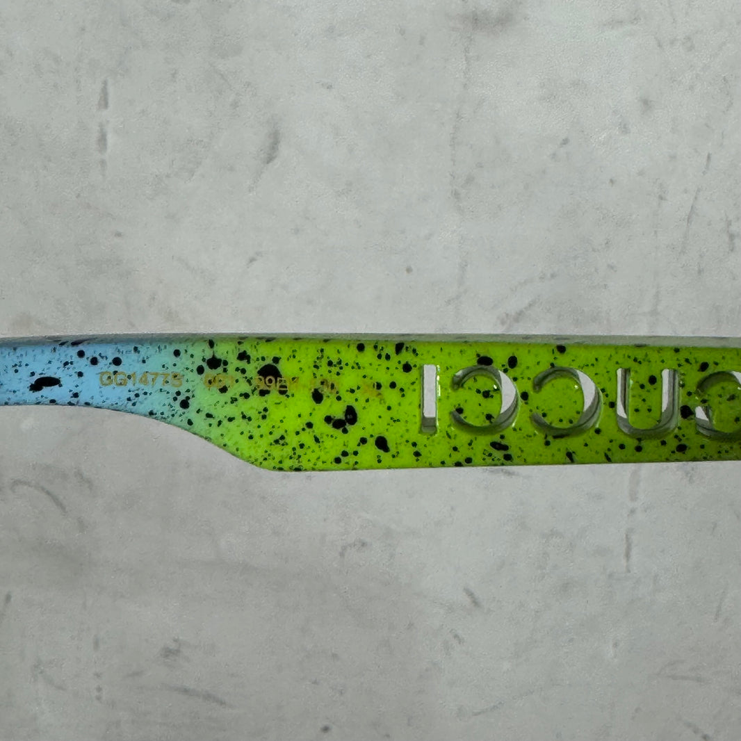 Gucci Gradient Splatter Shield Sunglasses