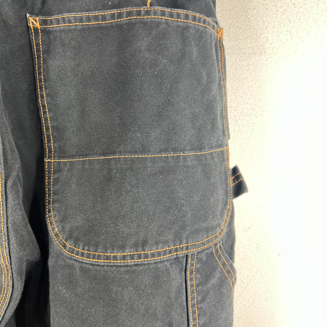 Kapital Double Knee Quilted Black Jeans