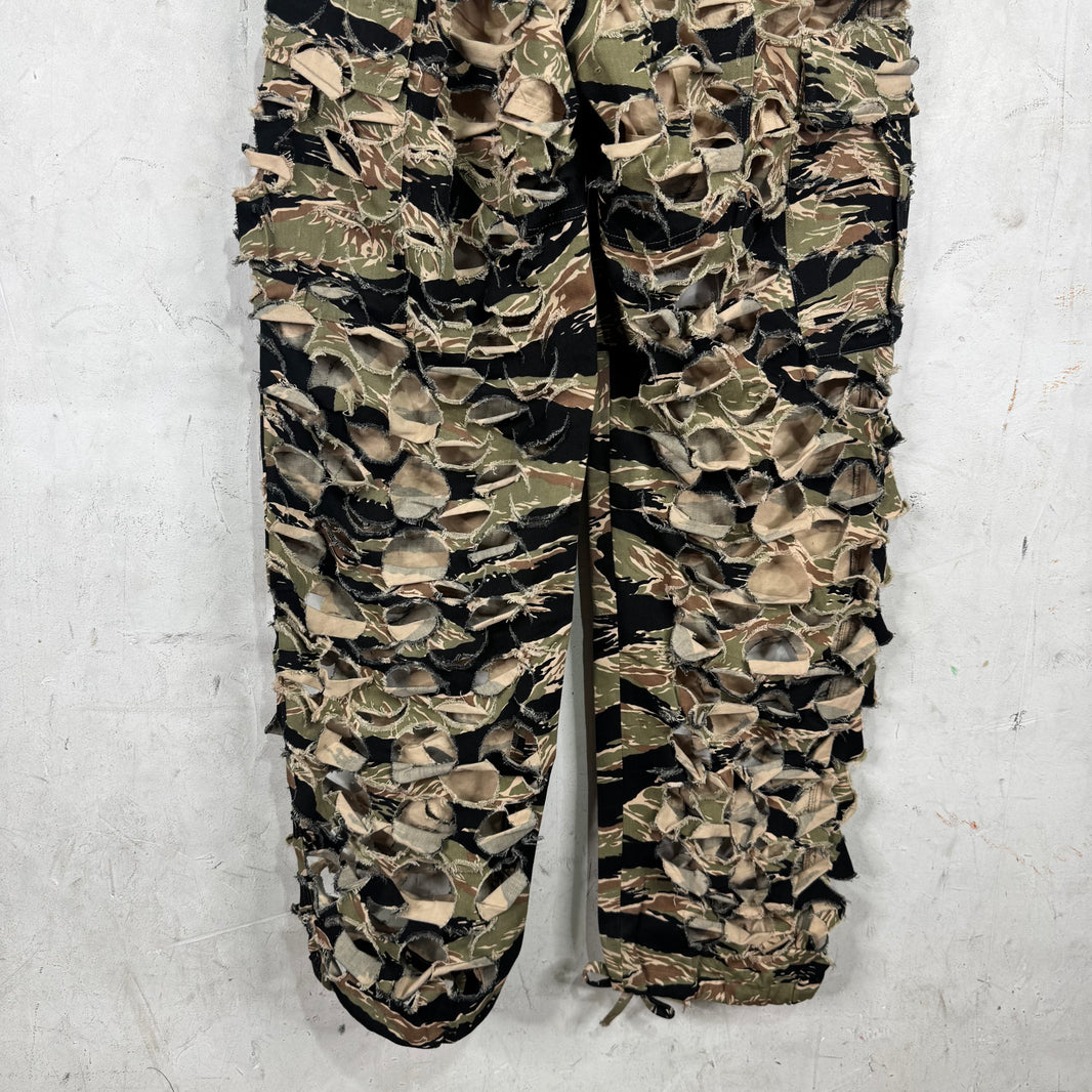 Vetements Laser Cut Camo Cargo Pants