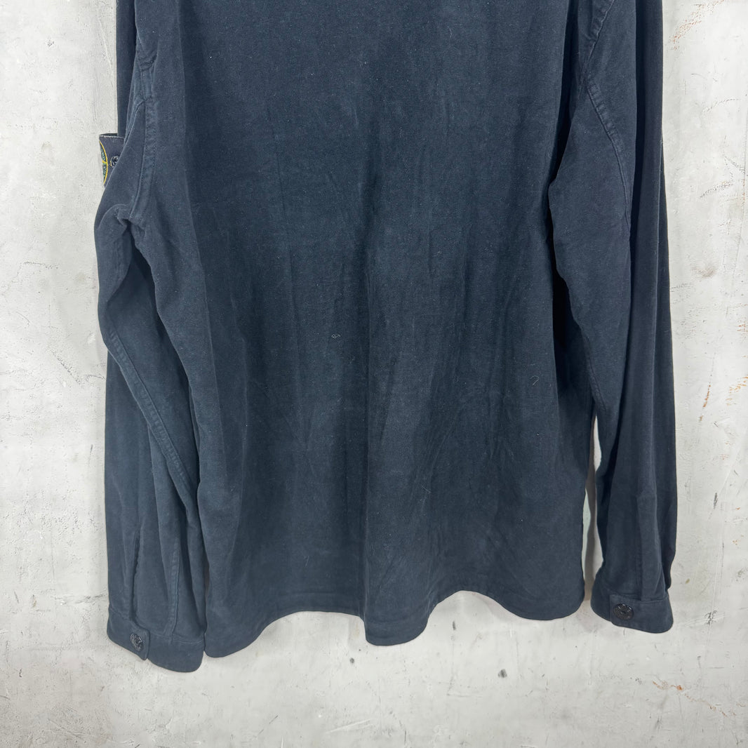 Stone Island Brushed Cotton Zip Up Jacket