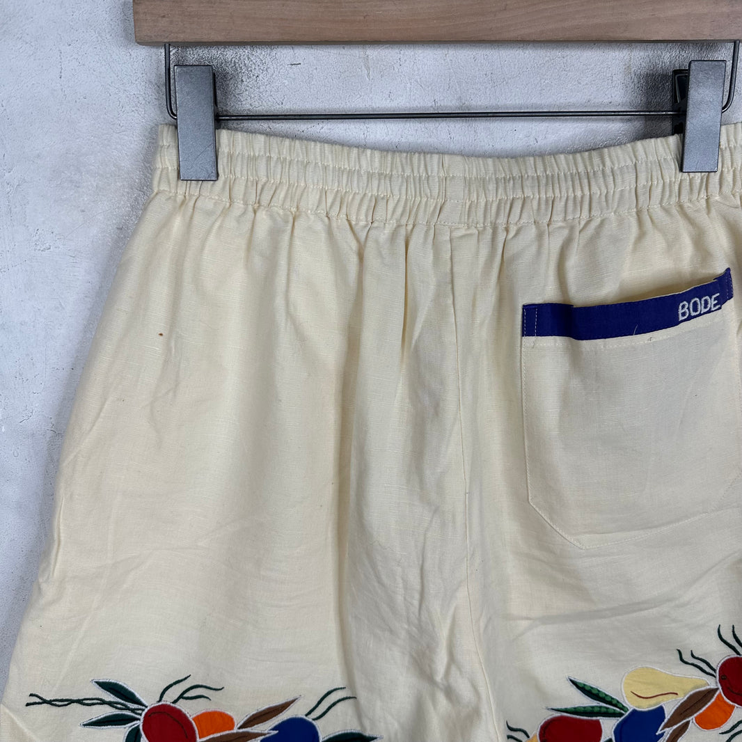 Bode Linen Floral Shorts
