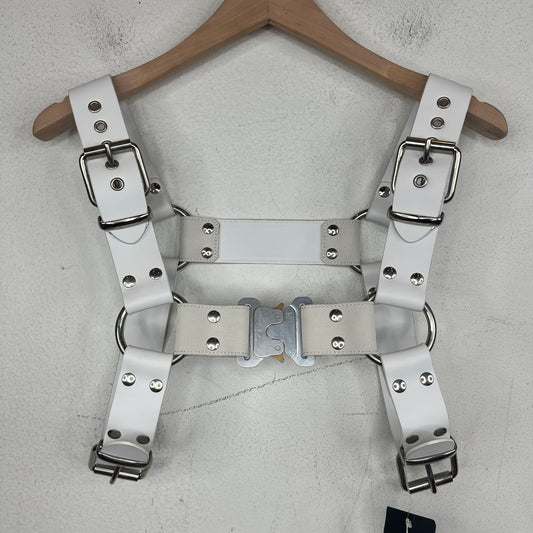 Alyx White Leather Chest Harness
