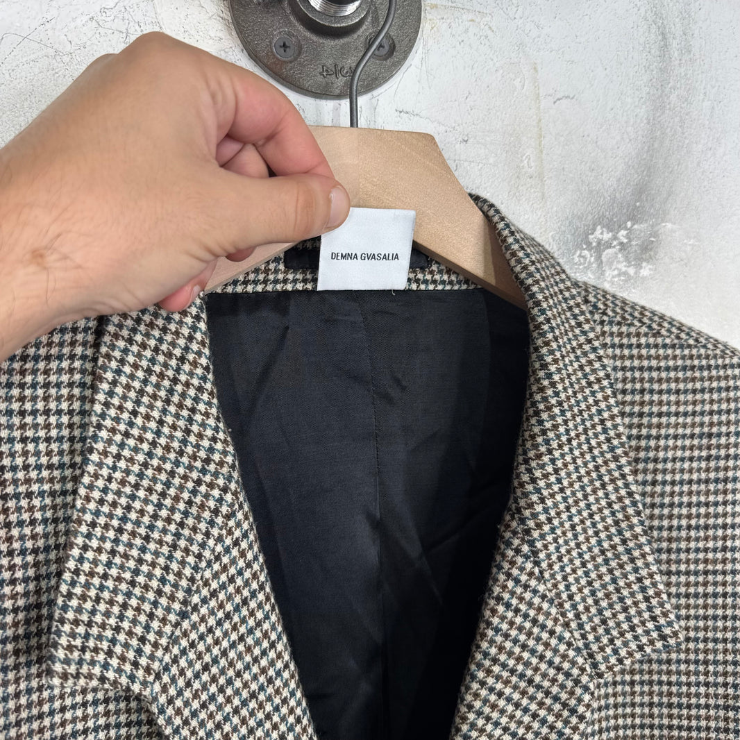 Vetements 2019 Double Breasted Houndstooth Blazer