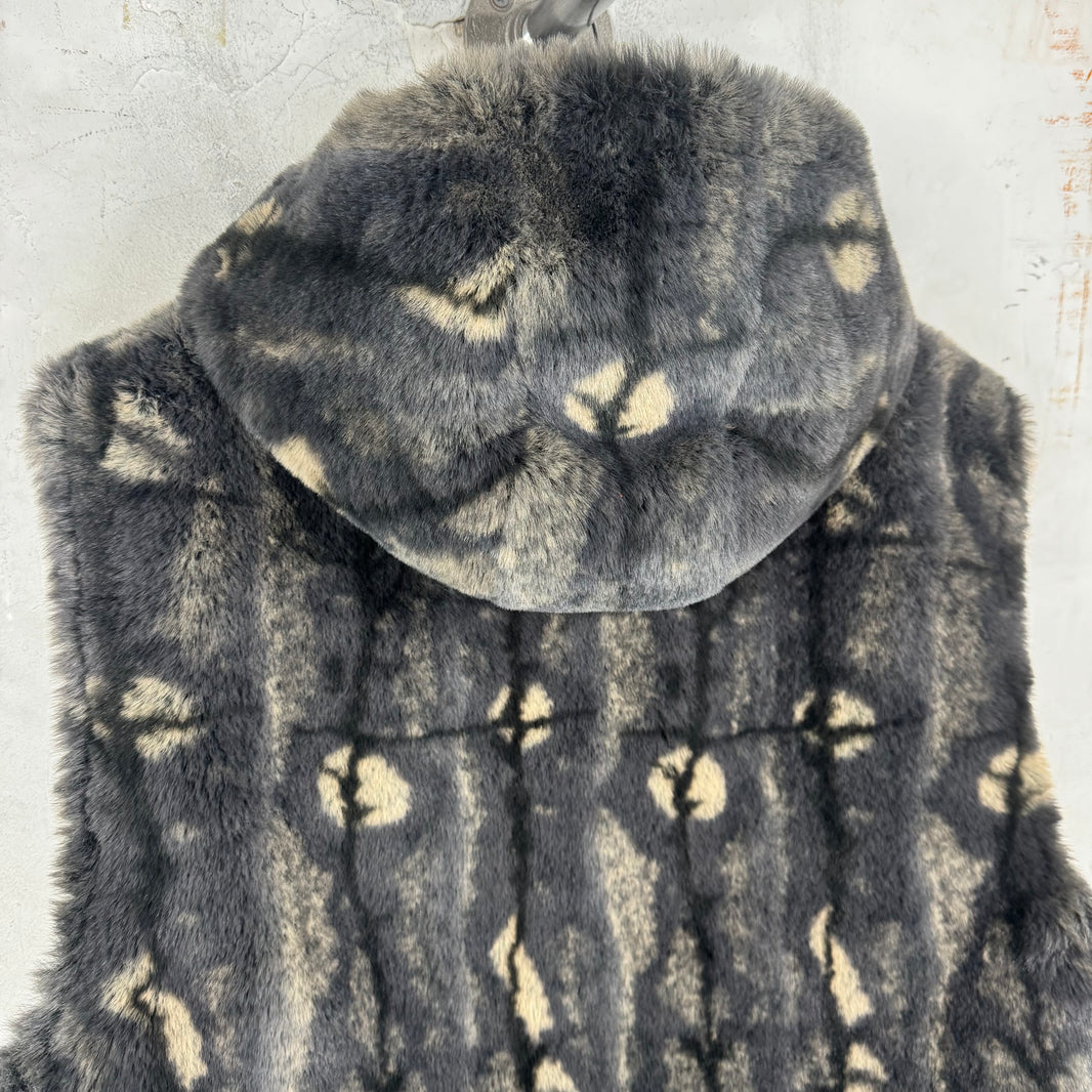 Supreme Hooded Faux Fur Vest