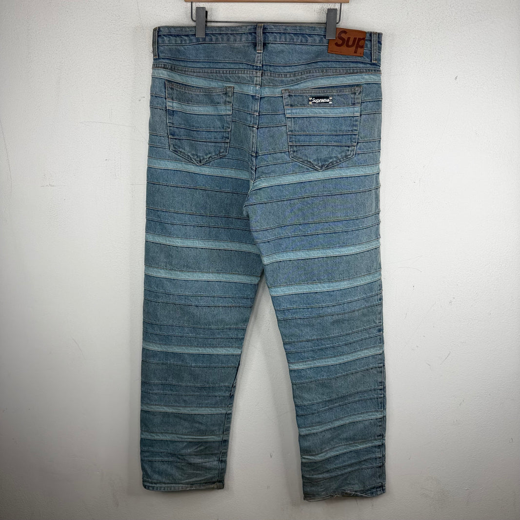 Supreme Blue Layered Jeans