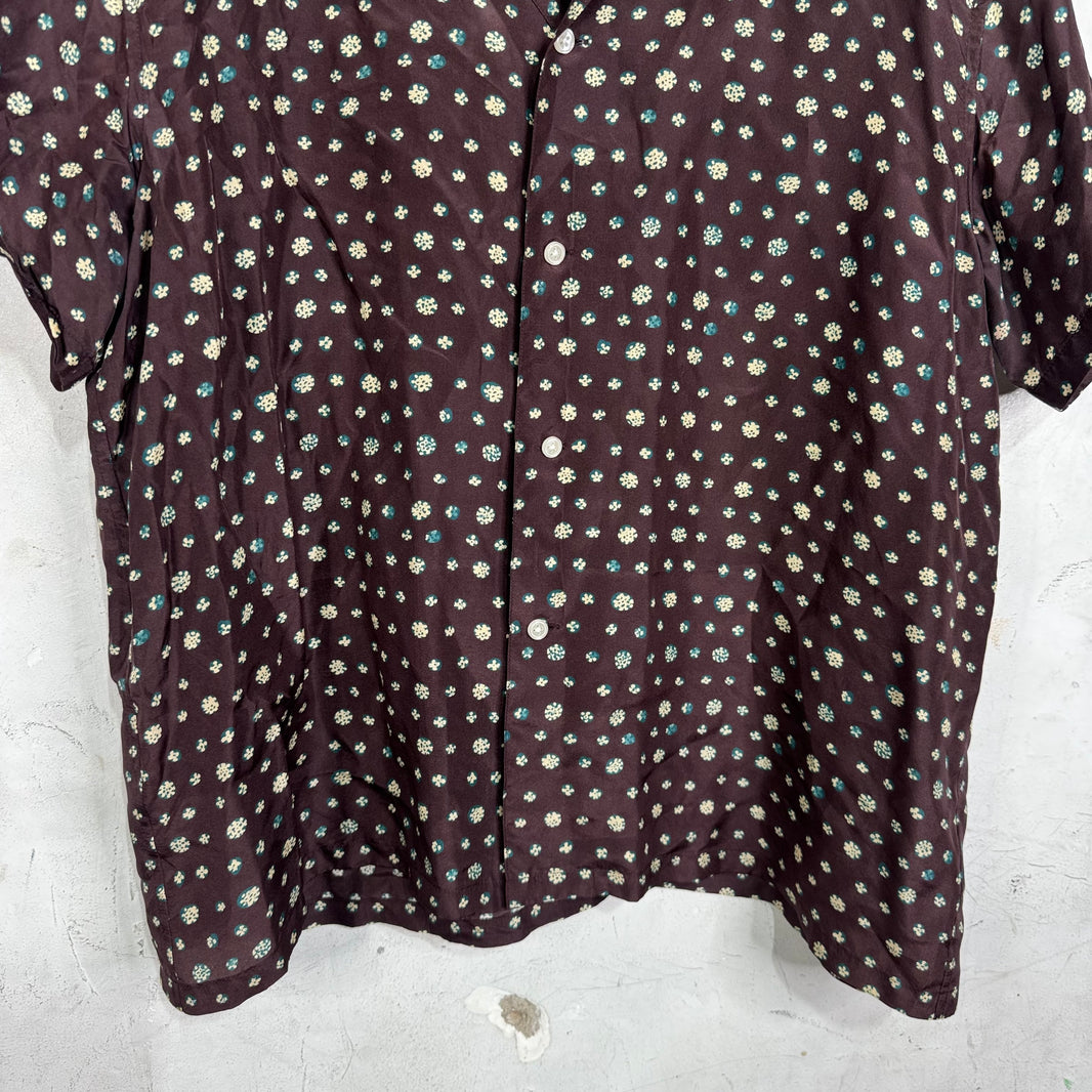 Bode Brown Silk Patterned Shirt