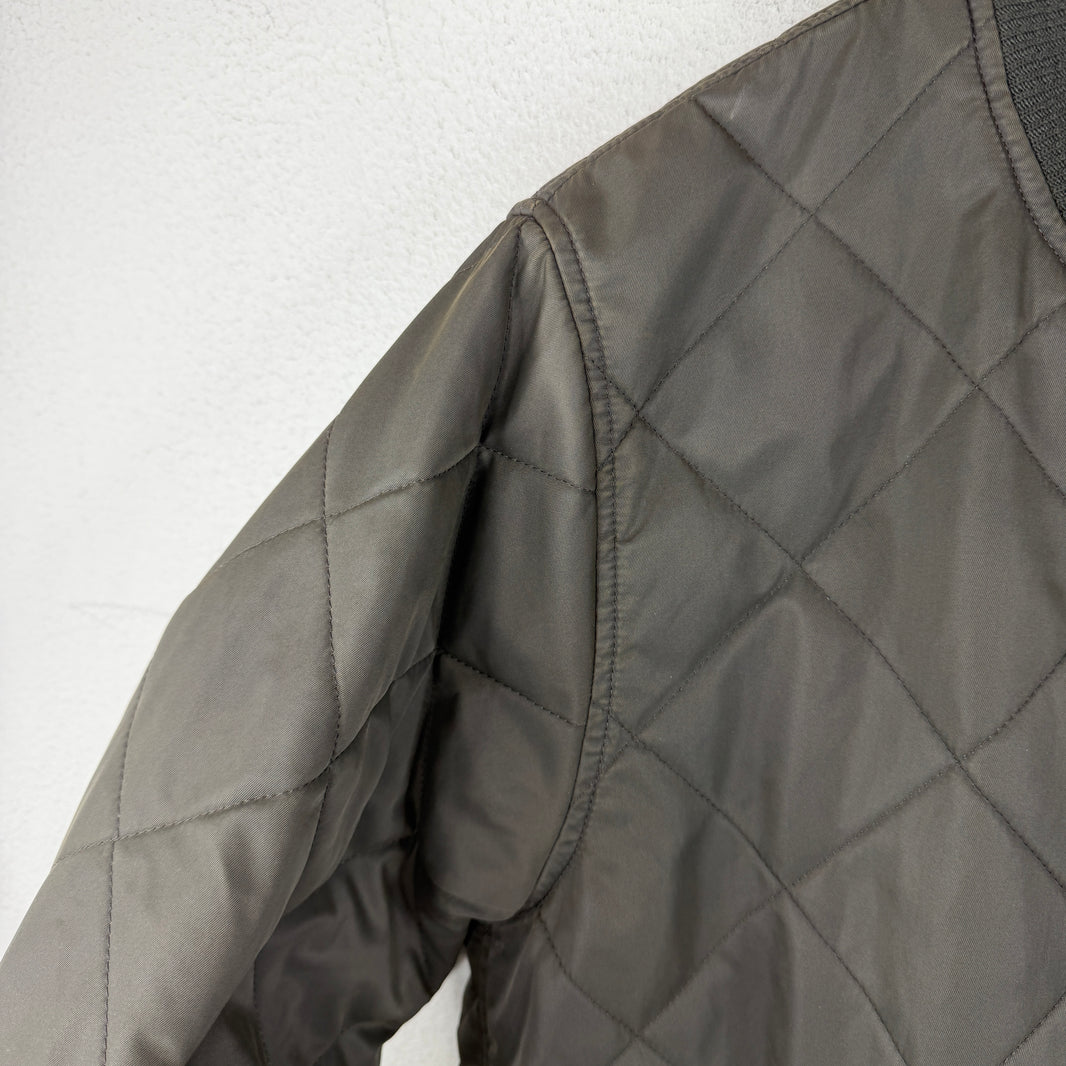 RRL Gray Quilted Bomber Jacket
