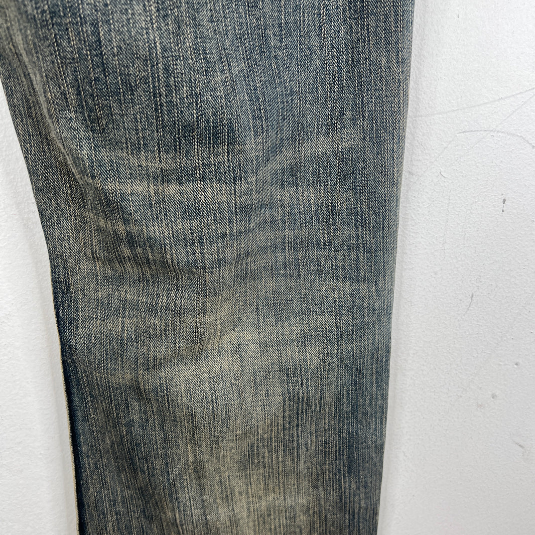 Balenciaga Blue Washed Flared Bootcut Jeans