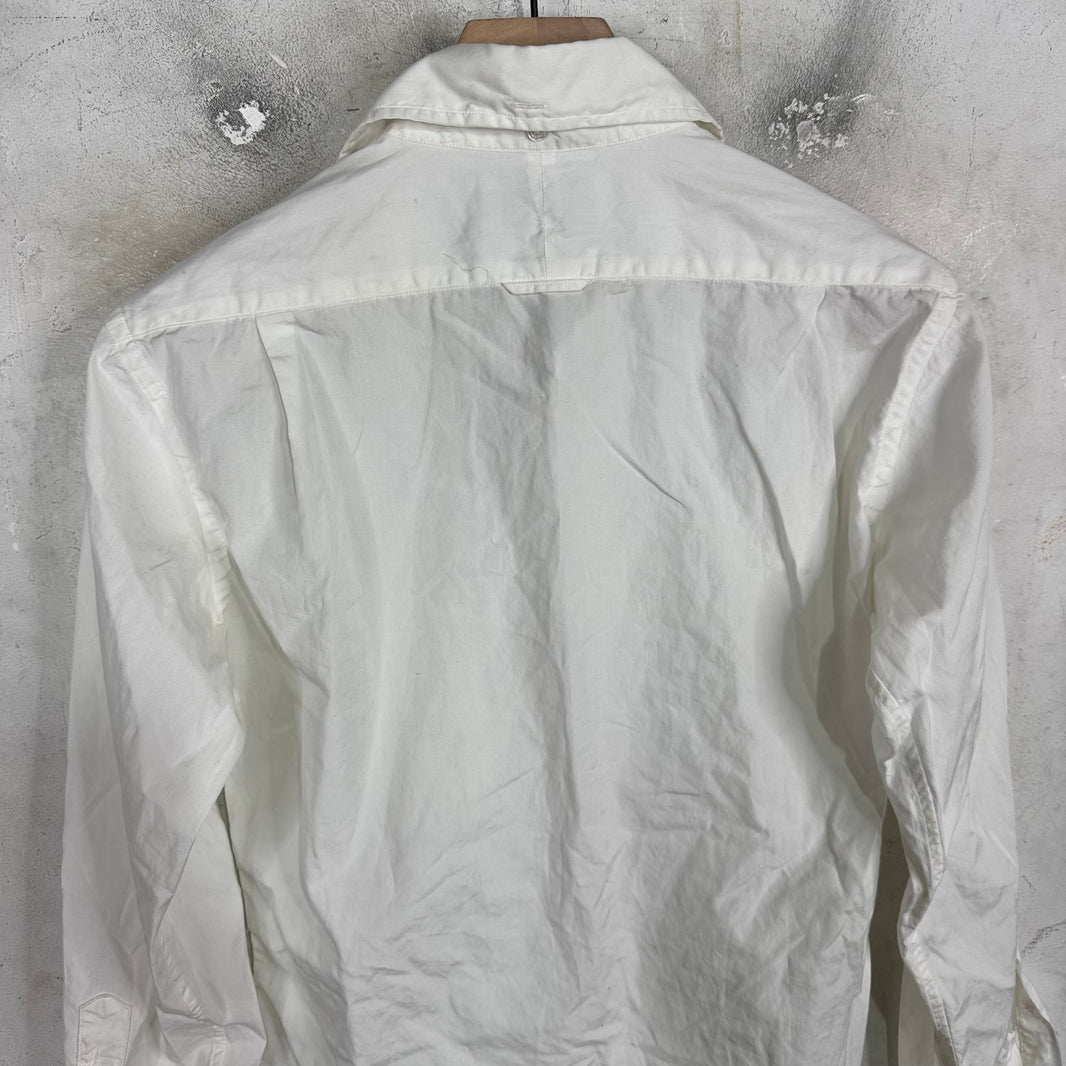 Thom Browne Plain White LS Buttoned Shirt