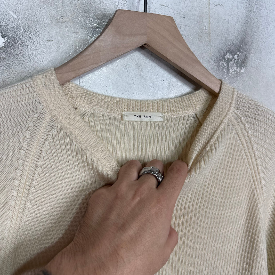 The Row Cream Cashmere Sweater