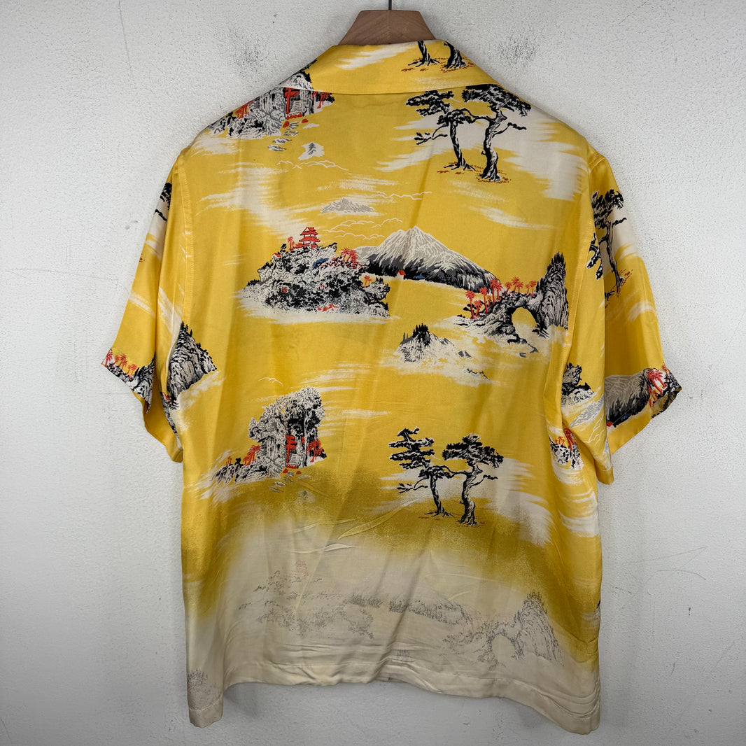 Amiri Hawaiian Yellow Button Up Shirt