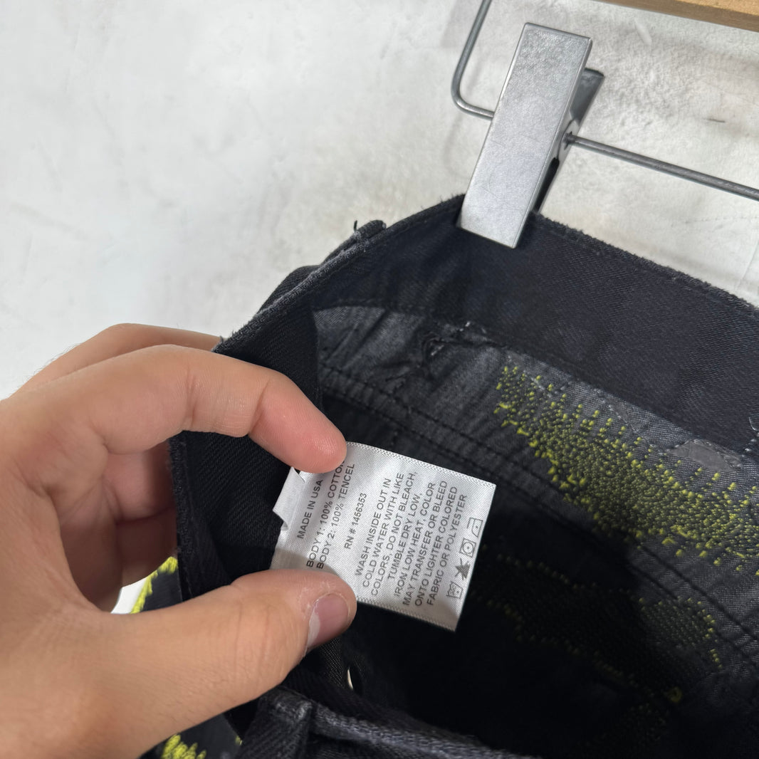 Endless Denim Yellow Stitch Repaired Denim