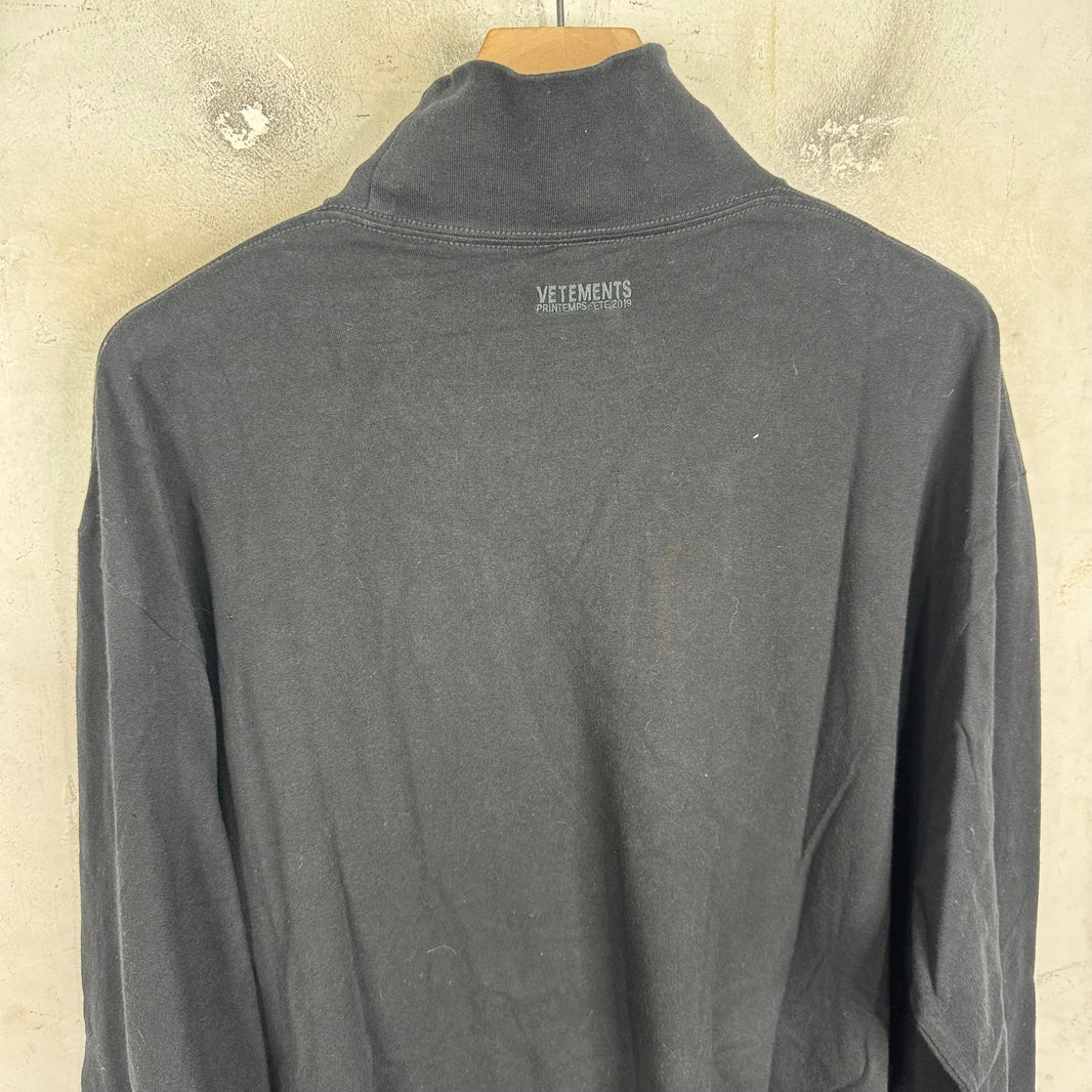 Vetements Georgia Logo Mockneck L/S T-Shirt