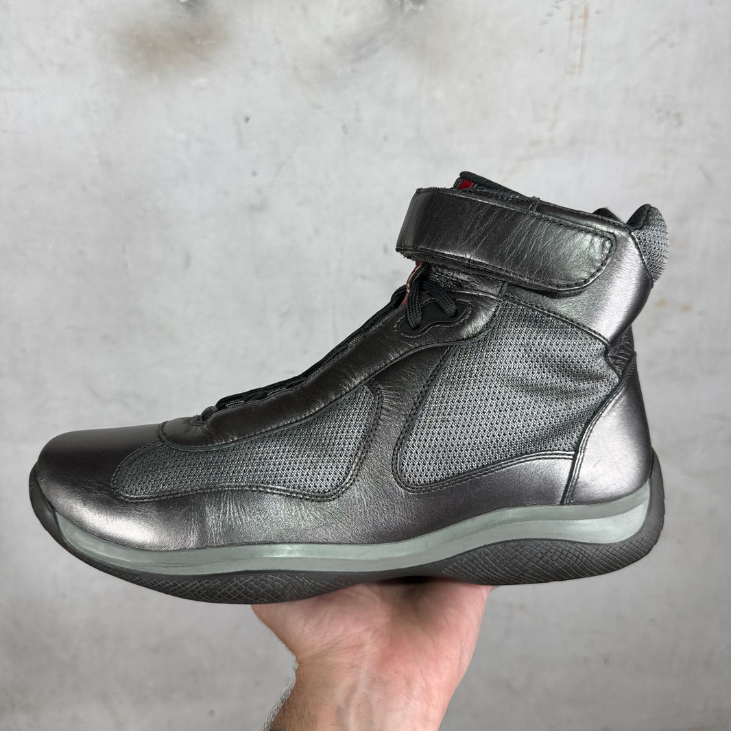 Prada Silver Straped High Americas Cup