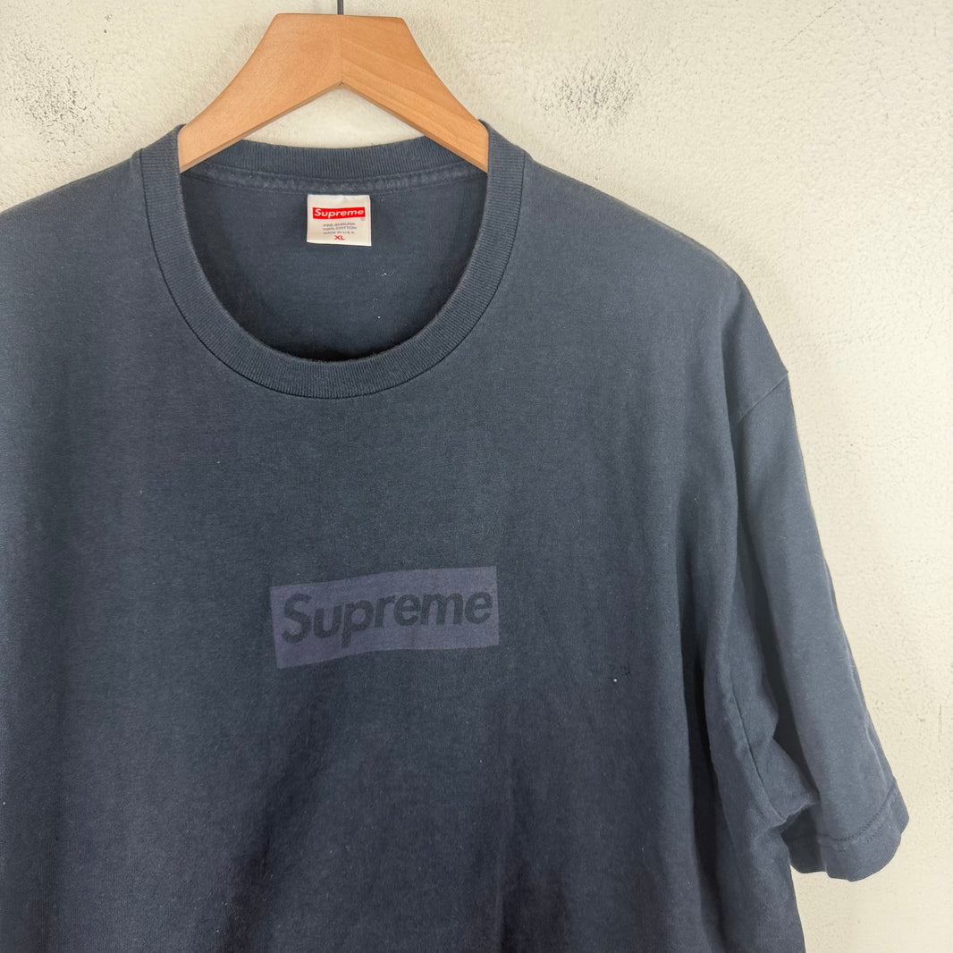 Supreme Navy Tonal Box Logo T-Shirt