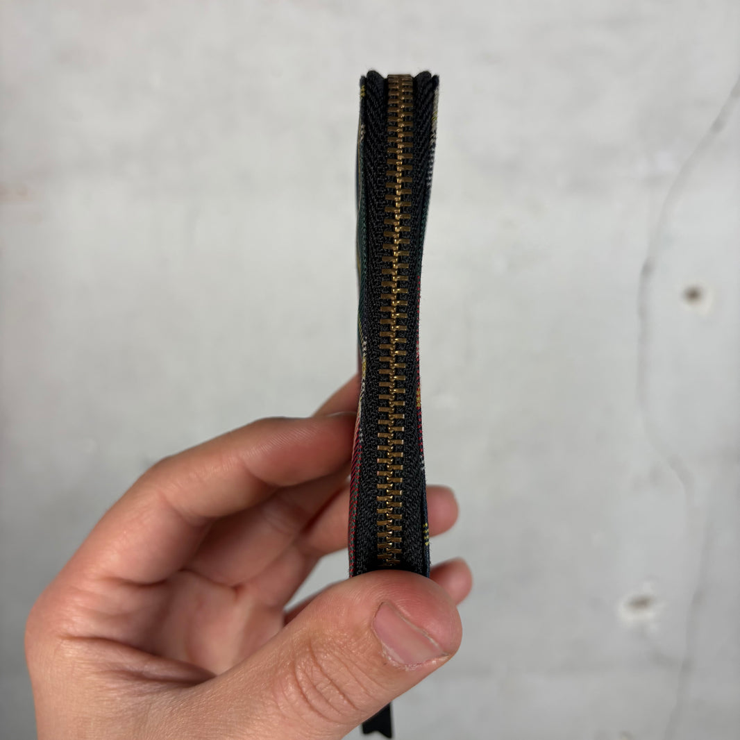 CDG Plaid Small Zip Wallet