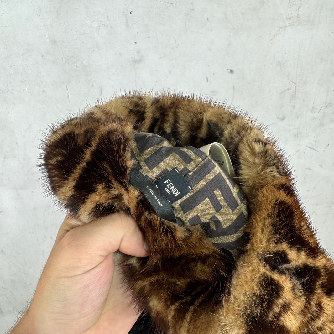 Fendi Mink Monogram Beanie