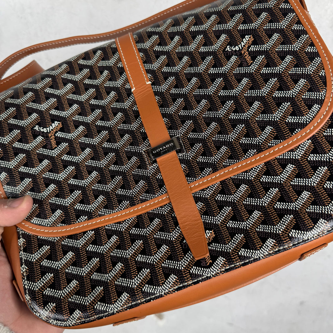 Goyard Brown Belvedere MM Messenger Bag