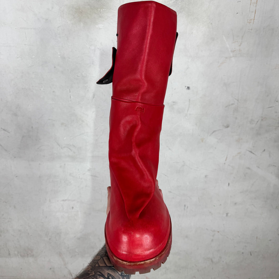 424 Red Leather Dragonrider Boots