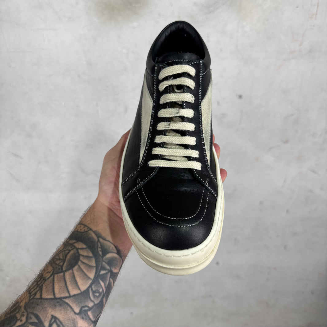 Rick Owens Black Leather Vans