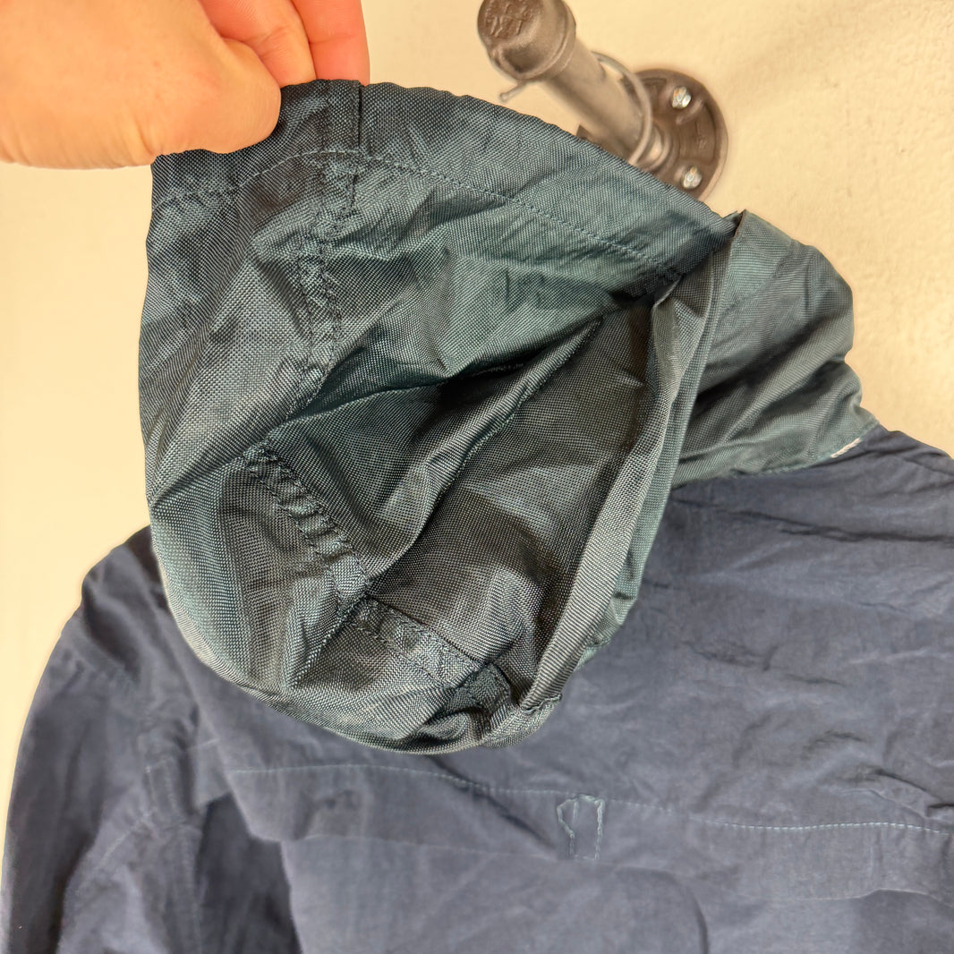CP Company Navy Polyamide Zip Up Jacket