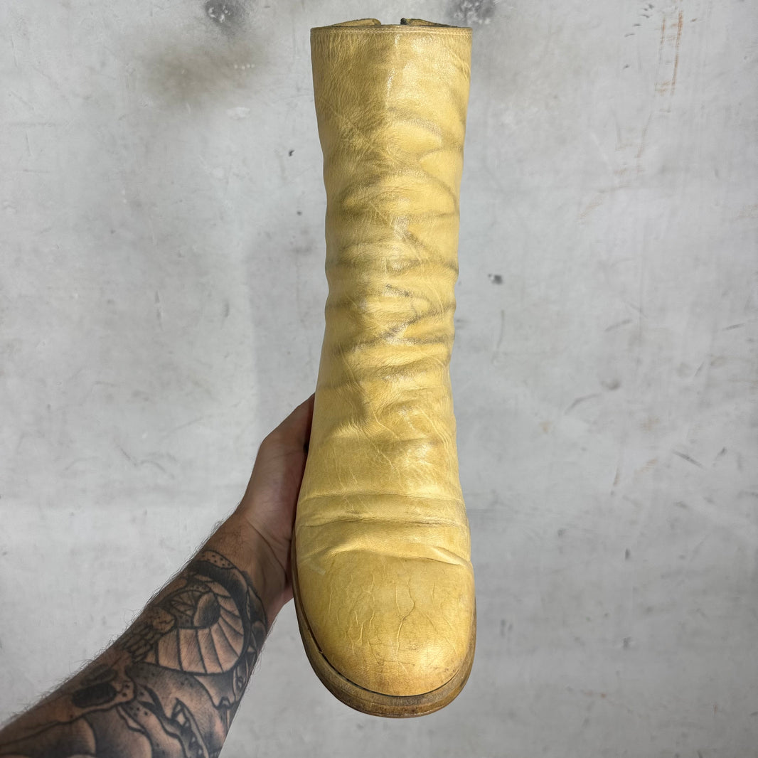 Guidi Yellow 788 Back Zip Boots