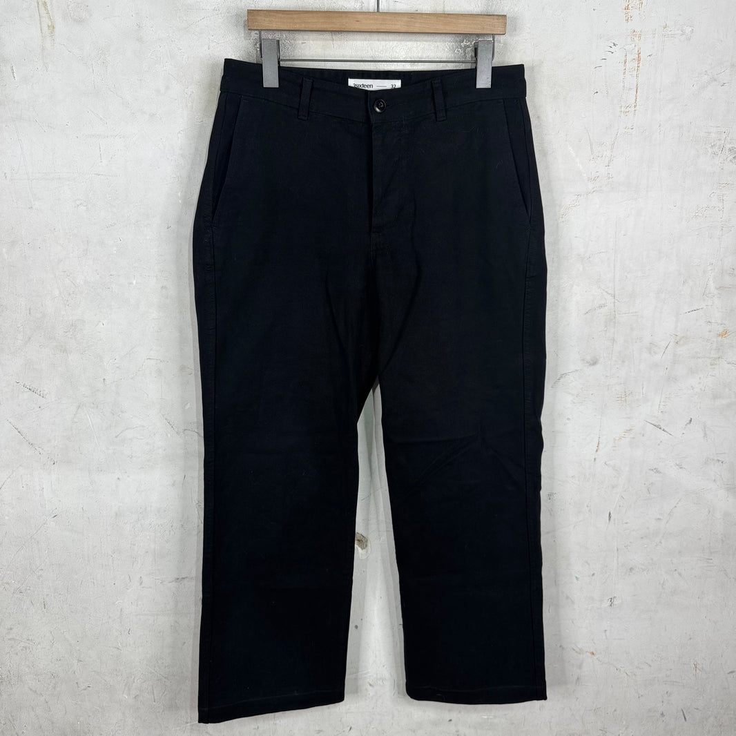 3Sixteen  Black Brushed Cotton Work Pants