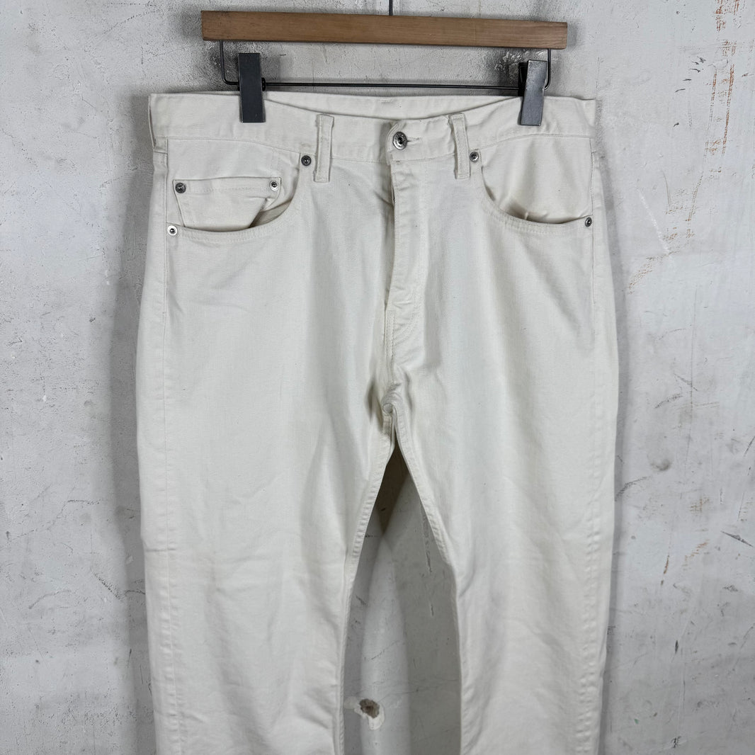 VLONE White Runway Zip Flared Jeans