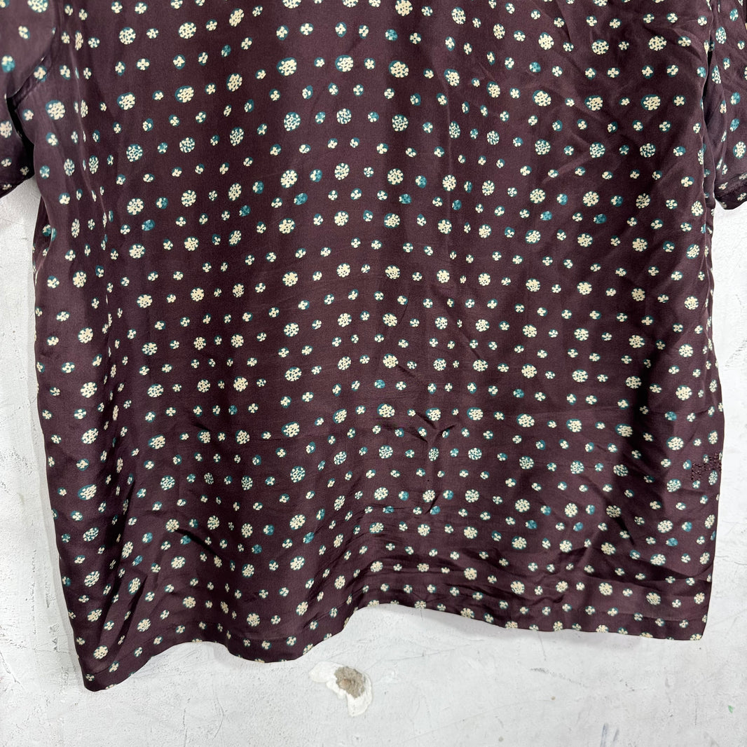 Bode Brown Silk Patterned Shirt