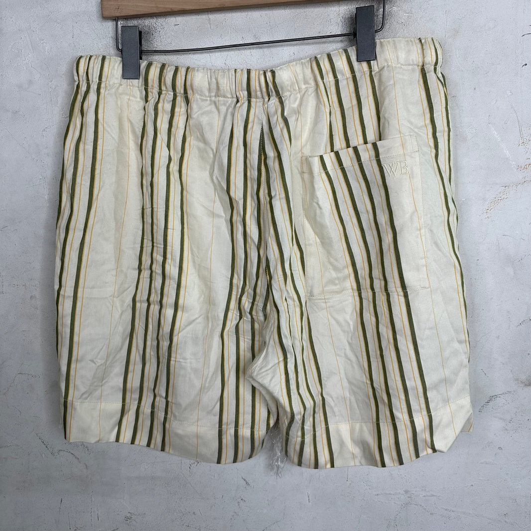Wales Bonner Striped Cotton Shorts