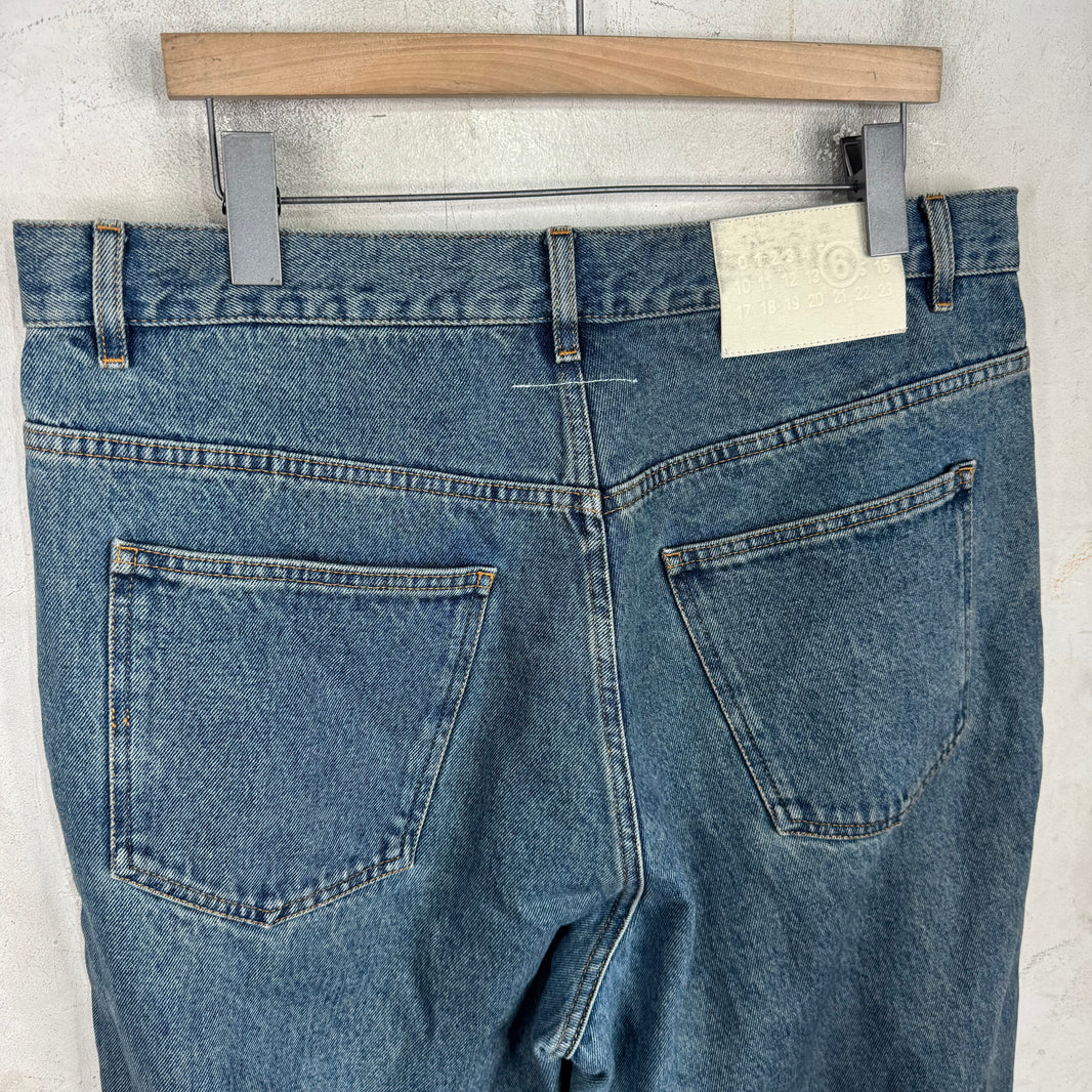 Margiela MM6 Drawstringed Paneled Jeans