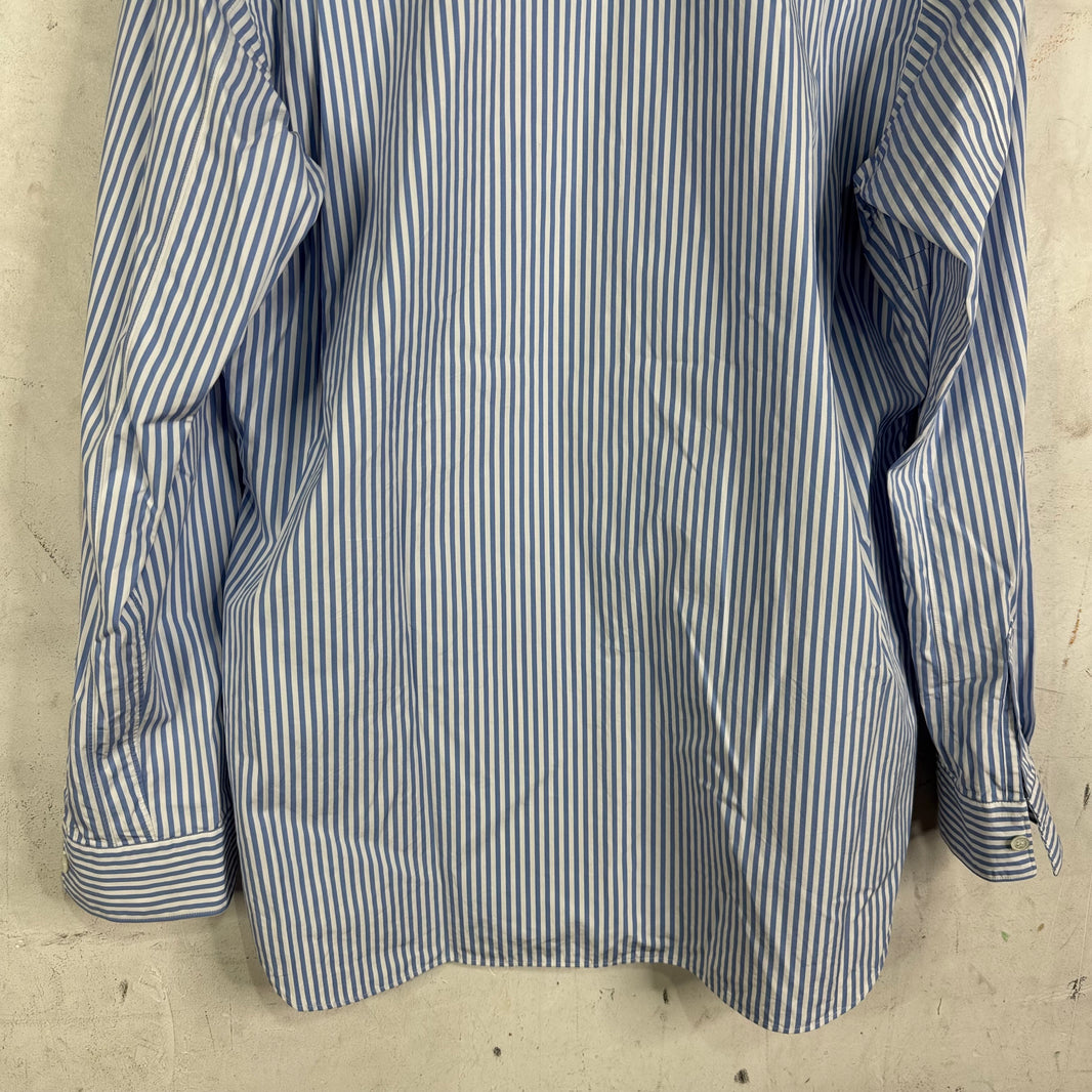 CDG Shirt Pinstriped Reconstructed Flower Shirt