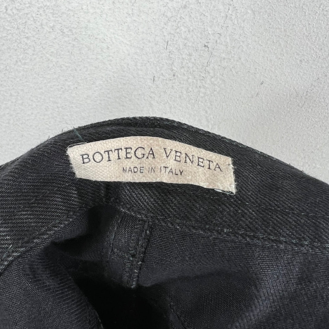 Bottega Veneta Ribbed Ankle Biker Denim Jeans