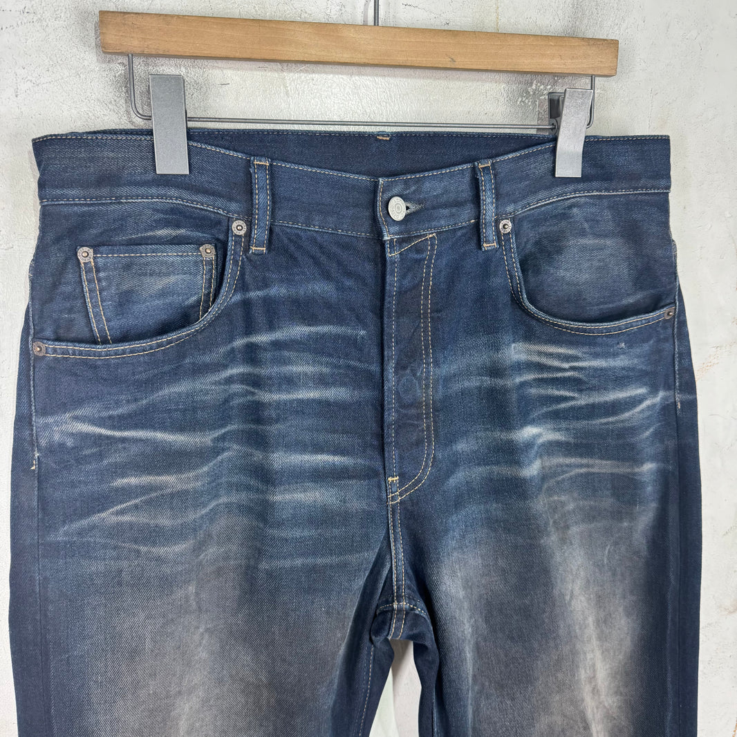 Acne Studios Tinted Dark Indigo Bootcut Jeans