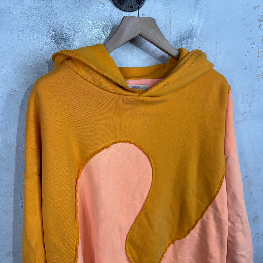 ERL Orange Two Toned Swirl Hoodie