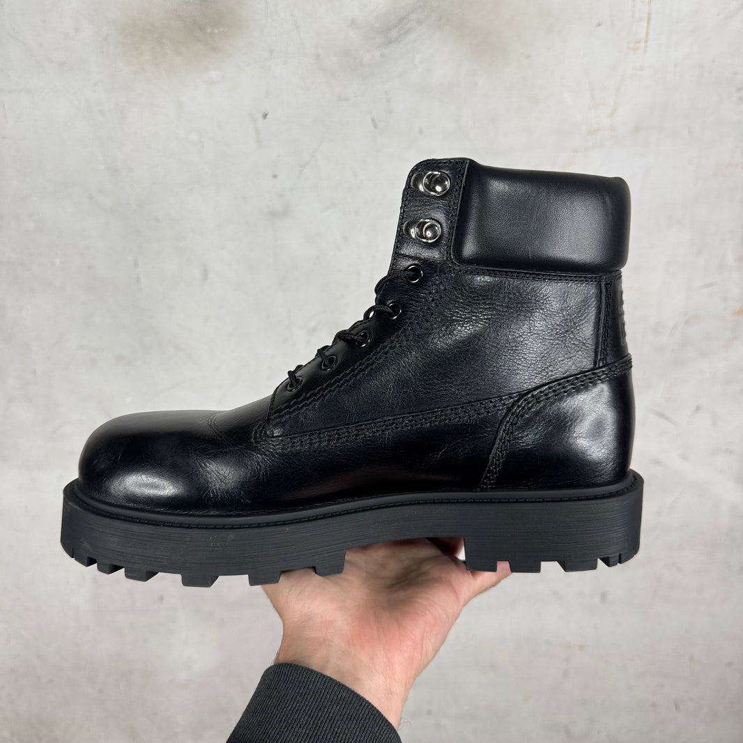 Givenchy Black Leather Work Boots