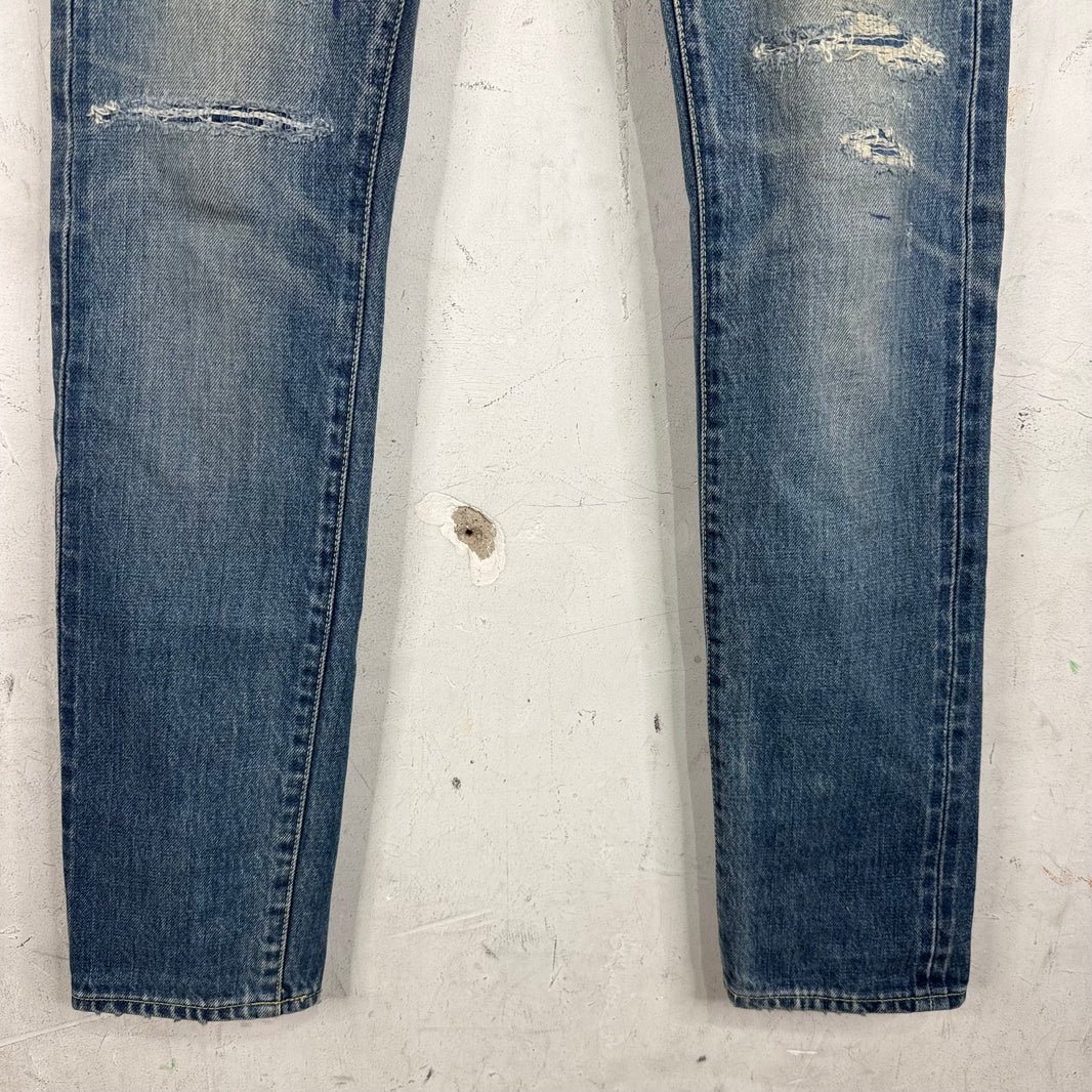 Visvim Social Scrupture Repaired Slim Jeans