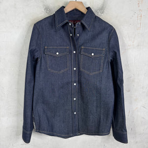 Gucci Raw Denim Snap Shirt