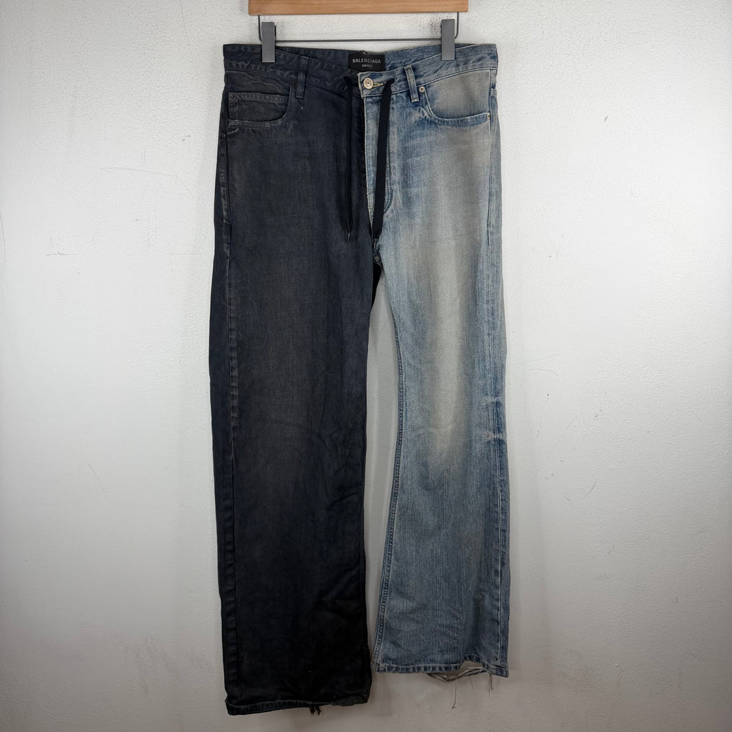 Balenciaga Blue/Black 50/50 Jeans
