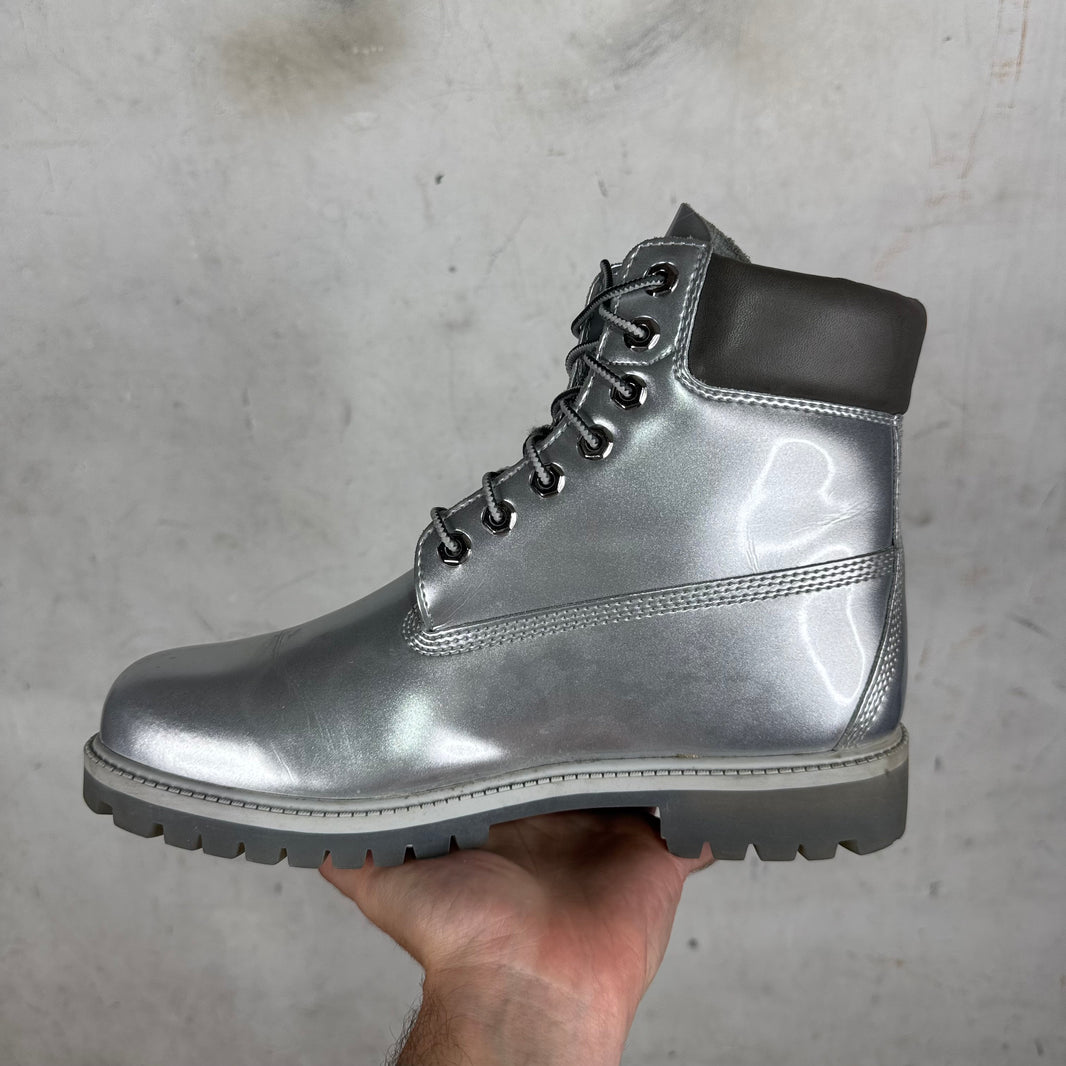Veneda Carter x Timberland Silver Boots
